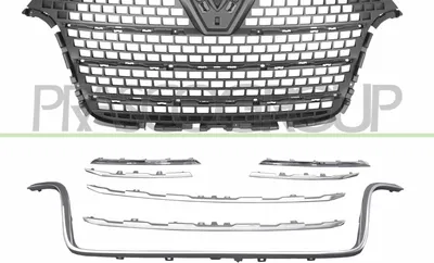 Produktbild von PRASCO RN9582001 Kühlergrill Frontgrill für RENAULT MASTER III Kasten (FV) Chrom