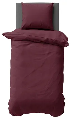 Produktbild von 2 teilige Uni Bettwäsche 155x220 cm Mikrofaser Bordeaux Bettbezug Garnitur Set