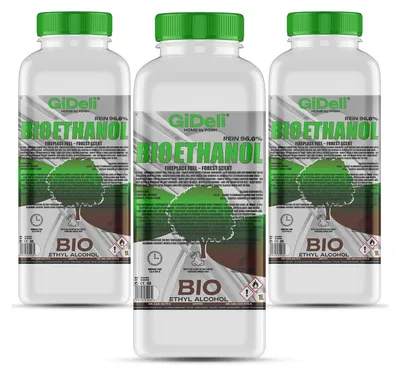 Produktbild von Bioethanol Waldduft 96,6% 3L für Kamin Universal Rauchfrei und Rußfrei GiDeli