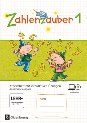 Produktbild von Zahlenzauber 1. Schuljahr. Arbeitsheft mit interaktiven Übungen auf scook.de. Allgemeine Ausgabe