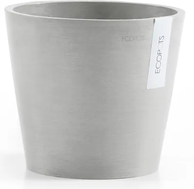 Obrázek produktu pro Výsadbový květináč Ecopots Amsterdam plastový Ø 20 cm V 17,5 cm bílošedý
