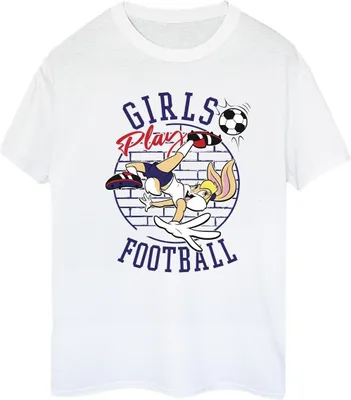 Produktbild von Looney Tunes - "Girls Play Football" T-Shirt für Damen BI52340 (3XL) (Weiß)