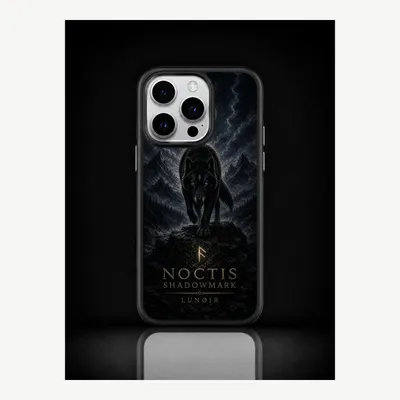 Immagine prodotto di Custodia protettiva LUNØIR Noctis Shadowmark, realizzata in TPU e policarbonato, per iPhone 15 Pro