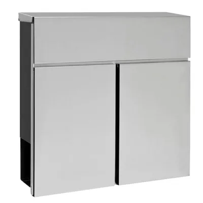 Produktbild von Modern Briefkasten Wandbriefkasten Postkasten Zeitungsfach Zeitungsrolle Edelstahl Stahl V2Aox, Farbe:Edelstahl 2 (MB03)