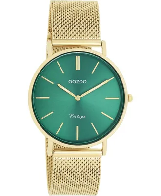 Produktbild von Oozoo Damen Metall Mesharmband Uhr Vintage Series gold Analog Quarzuhr UOC20295