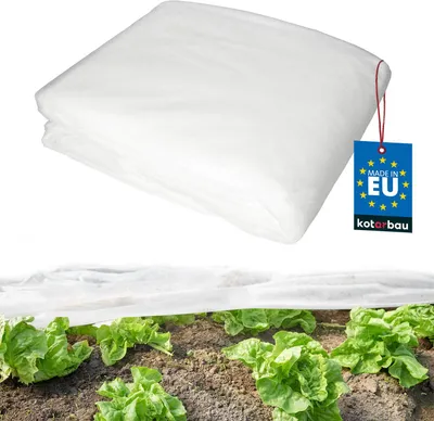 Produktbild von KOTARBAU® Unkrautvlies 1,1x5m Gartenvlies für Pflanzen 50 g/m² PP Weiß Unkrautflies für Garten Frühbeetvlies Frostschutz Pflanzen Wachstumsvlies Wintervlies Abdeckung Vlies Folie Frühbeet Gartenfolie
