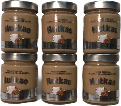 Produktbild von Nutkao gran cremeria 6x350g. Milch- und Haselnusscreme, hochwertiger italienischer Haselnussaufstrich