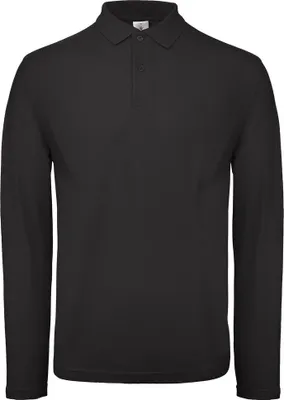 Produktbild von B&C Collection Herren Poloshirt Langarm RW6356 (3XL) (Schwarz)