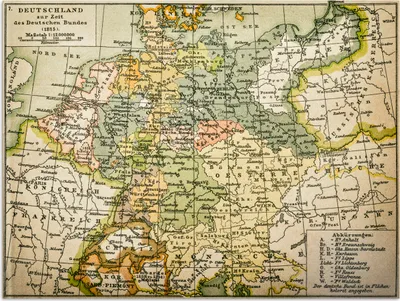 Produktbild von MuchoWow® Poster Antike Landkarte von Deutschland 120x90 cm - Wandbild