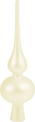 Produktbild von BURI Weihnachts-Baumspitze 20cm Christbaumspitze Tannenbaumspitze Baumschmuck Spitze, Farbe:Weiß-matt