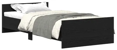 Zdjęcie produktu dla Rama łóżka z wezgłowiem Czarny dąb 80 x 200 cm
