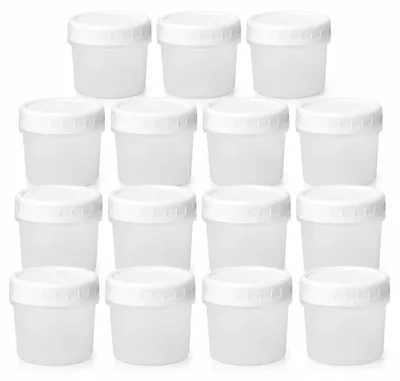 15 kleine Kunststoffdosen mit Deckel, 120 ml, Vorratsdosen