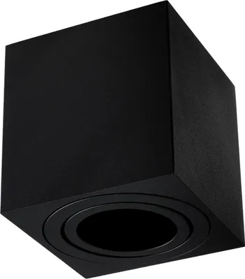 Obrázek produktu pro LED stropní svítidlo, halogenová patice, nástěnné/stropní, čtvercové, černé, GU10, 35W