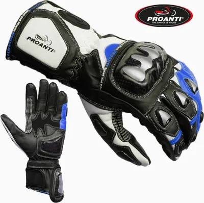 Produktbild von Motorradhandschuhe Racing Pro blau von PROANTI® - Größe M
