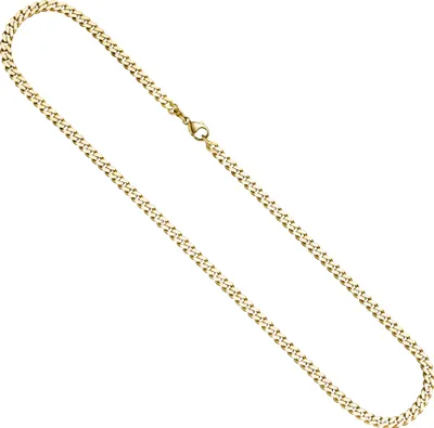 Produktbild von Panzerkette 333 Gold Gelbgold 4,6 mm 60 cm Kette Halskette