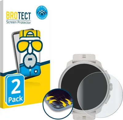 Produktbild von 2x BROTECT Fullscreen Schutzfolie für Suunto Race 2 Displayschutz Folie Fullcover Matt Entspiegelungsfolie