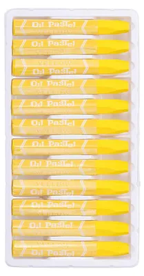 Produktbild von Ölpastellkreiden - 24 Stück weiche und cremige Pastellstifte - Kunstbedarf für Zeichnen und Malerei - Gelb