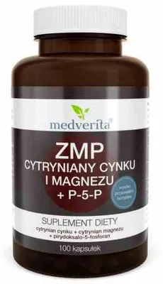 Immagine prodotto di Medverita ZMP-Citrato di zinco e magnesio + P-5-P, 100 capsule