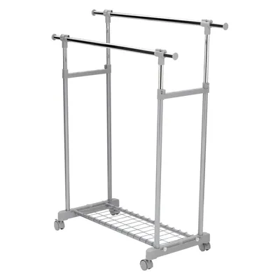 Produktbild von Kleiderständer Garderobe mit Rollen Ausziehbar Höhenverstellbar Ablagegitter Kleiderstange von Livarno® Home