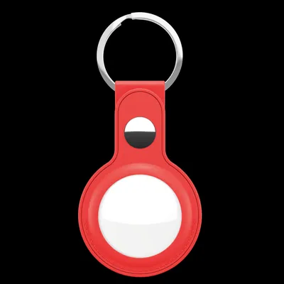 Immagine prodotto di Portachiavi KeyBudz per AirTag - Realizzato a mano in vera pelle - Adattamento sicuro per l'AirTag - Gancio per riporre piccoli oggetti