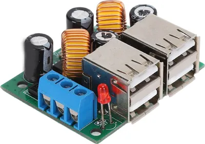 Zdjęcie produktu dla 4 porty USB Konwerter zasilania Buck Moduł konwersji zasilania DC 12V 24V 40V do 5V 5A