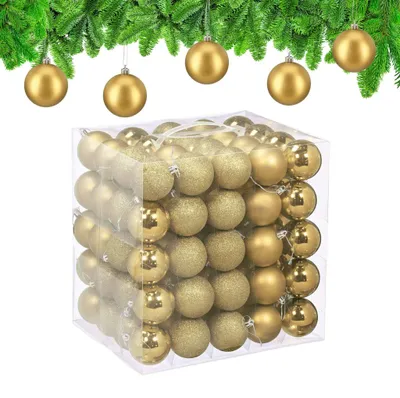 Produktbild von Christbaumkugeln-Set, 100-teilig, 3 Designs