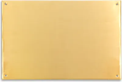 Produktbild von Metallschild »Messingschild, rechteckig - 300 x 200 mm - Form U«, Messing, rechteckig, Innen- und Außenbereich