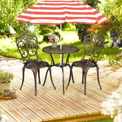 Immagine prodotto di Set da bistrot da giardino in stile antico, 3 pezzi