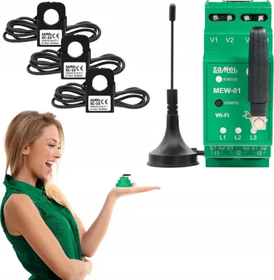 Produktbild von Monitor Drehstromzähler WiFi 3F+N mit Antenne