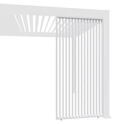 Produktbild von Weide Lamellenwand vertikal weiß Aluminium als Pergola Sichtschutz