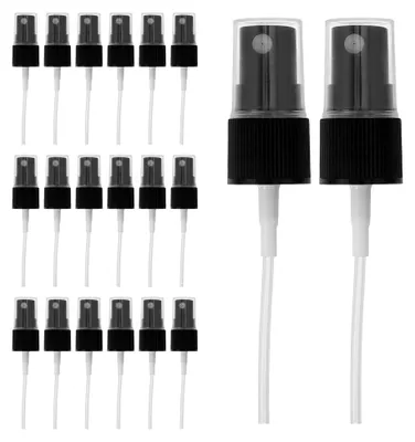 Produktbild von 20 Stück Kunststoff Sprühkopf für Flaschen 18 mm Schwarz