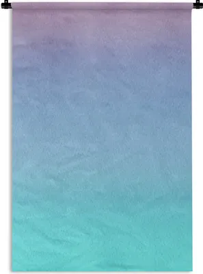 Produktbild von MuchoWow® Wandteppich Wandbehang Aquarell - Lila - Türkis 90x135 cm Tapisserie Dekoration Wandtuch - Baumwolle - Wandskulptur