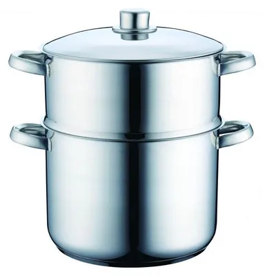 Image de Couscoussier en inox avec panier vapeur - 12 L