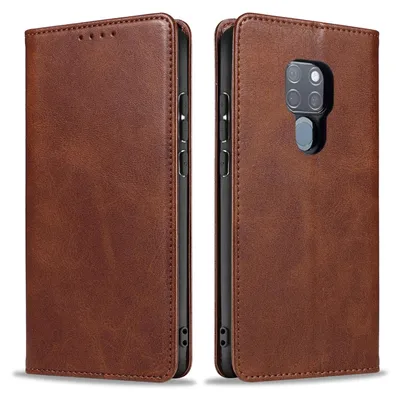 Produktbild von Handyhülle für Huawei Mate 20 Kunstleder Flip Cover Hülle Klapphülle Case Kartenfach Farbe: Dunkelbraun