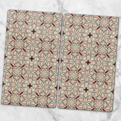 Produktbild von Glas-Herdabdeckplatten Glaskeramikkochfeld-Abdeckung Spritzschutz Glas 2x30x52 cm Mosaik