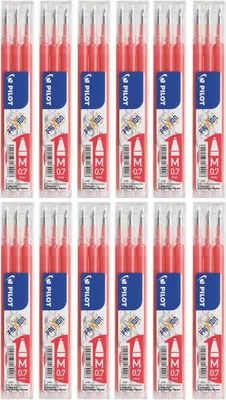 Produktbild von Pilot - Rollerpenvulling Pilot Frixion BLS -Fr7 M Koraalrz | Setzen Sie ein 3 -Stück | 12 Stücke