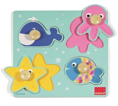 Produktbild von Goula - Sea Puzzle, 4 Stück(e), Tiere, 1 Jahr(e)