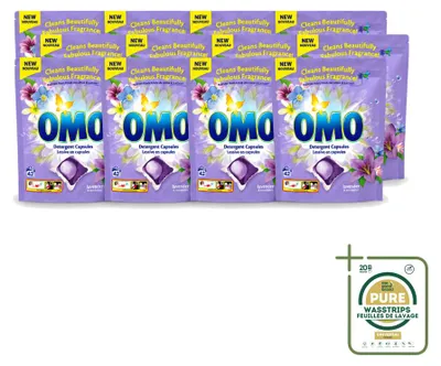 Produktbild von 12 x Omo Wascapsules Lavendel & Eucalyptus für Buntwäsche - Vorratspackung - 12 Stücke