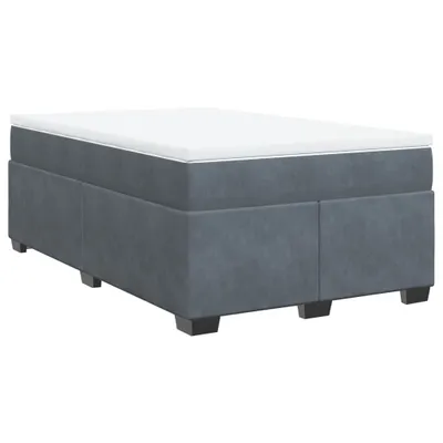 Produktbild von Boxspringbett mit Matratze Dunkelgrau 120x200 cm Samt