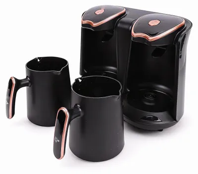 Türkischer Kaffeeautomat, 1200 W, 2 Fächer, einstellbare Temperatur