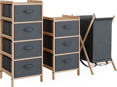 Produktbild von Badmöbel-Set Vicco Bruno Grau 3 Teile, Model 49386