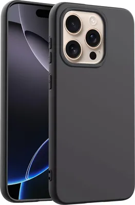 Produktbild von Hülle für Apple iPhone 16 Pro Max Handyhülle Back Cover Silikon Case Bumper in Schwarz