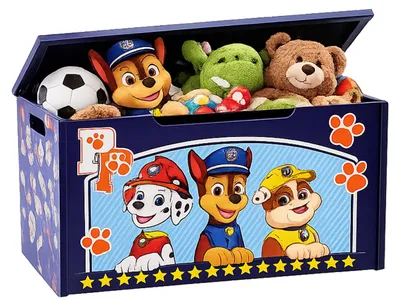 Produktbild von Paw Patrol Spielzeugkiste mit Deckel Kinder Aufbewahrungsbox Blau