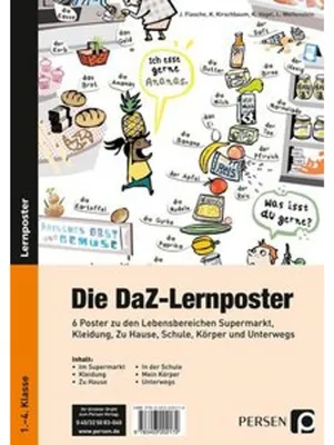 Image de 6er Set Lernposter DIN A1 für DaZ-Kinder/Schüler: Alltagsbezogene Themenfelder zum Deutschlernen
