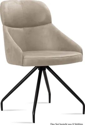 Produktbild von Esszimmerstuhl (8er-Set) Dionne 52x82x63 Schwarz/Natur