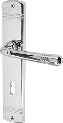 Produktbild von Massiv Messing Türbeschlag Helena Prime LS BB Chrom Türgriffe Türklinke Türdrücker