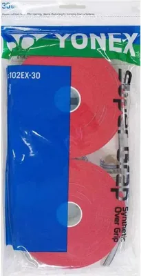 Productafbeelding van Yonex Wet Super Grap Overgrip, rol van 30 stuks, kleur: rood