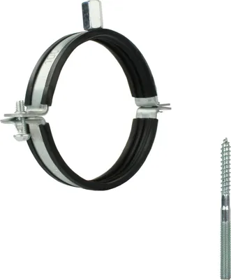 Produktbild von Rohrschelle Wickelfalzrohr Stockschraube Halterung Halter Rohr Lüftung Dichtung mit Ø 180 mm 10 Stk.