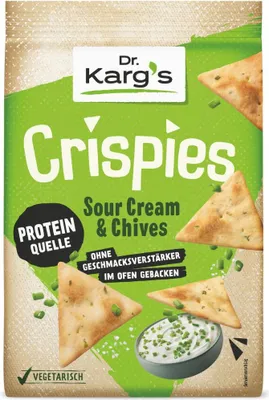 Produktbild von Dr. Kargs Crispies Sour Cream Chives im Ofen gebacken 170g 5er Pack