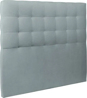Productafbeelding van Gestoffeerde hoofdbord - Gestikt - blauwgrijze fluwelen stof - 150 cm